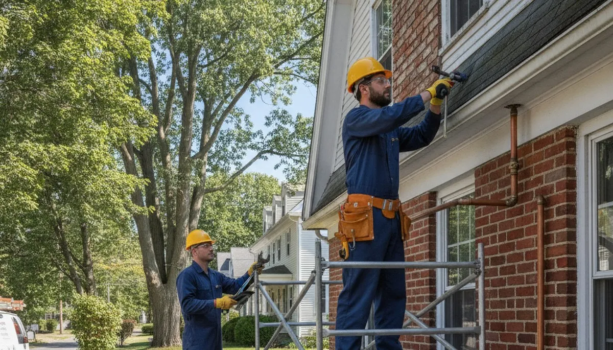 Plumber repairing a plumbing issue in Warwick, RI for fast residential service