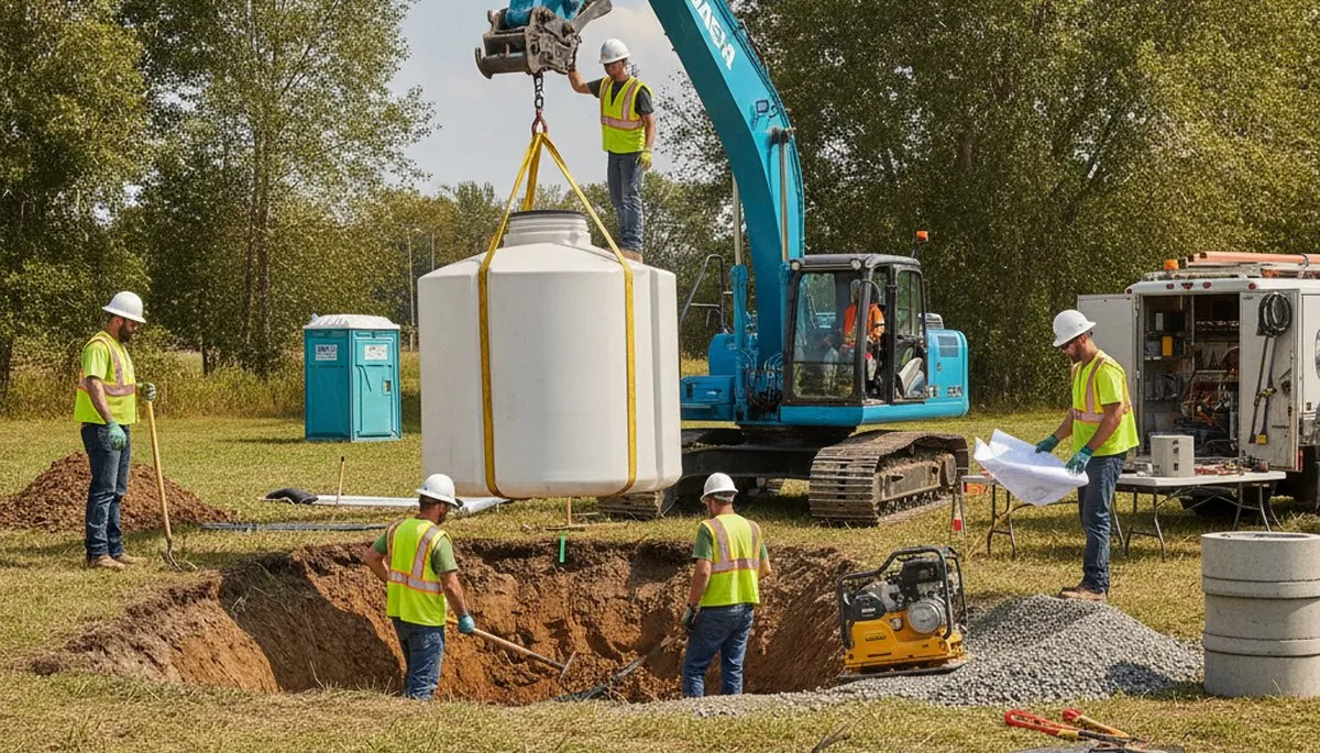 Septic tank installation for Warwick, RI homes by On Call Plumbers